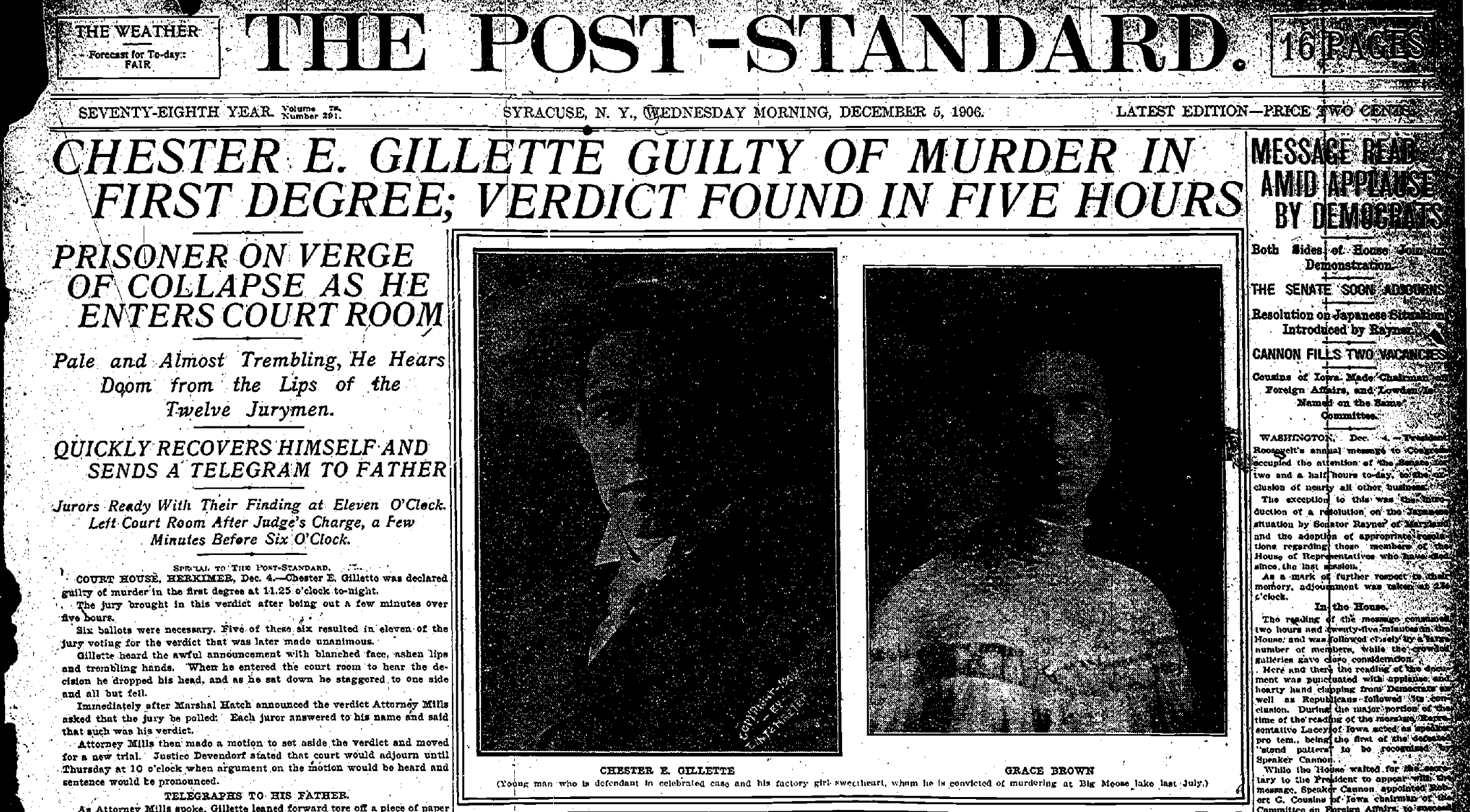Love Triangles, Death, and Doubt: People v. Gillette and An American Tragedy
