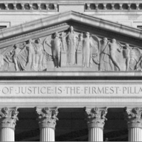 Exterior pediment sculpted by Frederick H. Allen