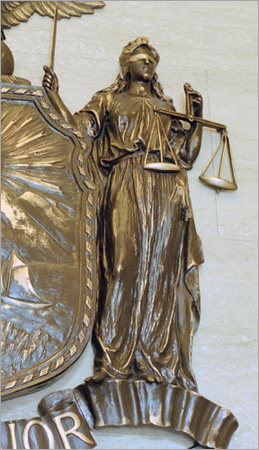 blind lady justice statue supreme court