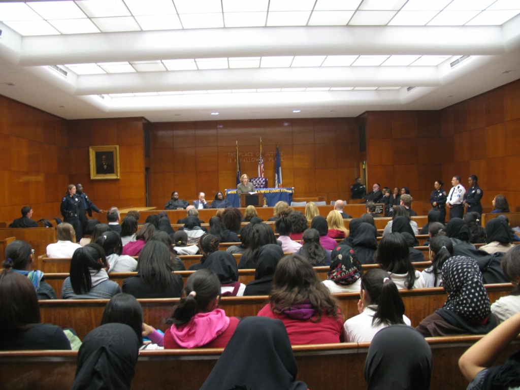 Students in the courthouse