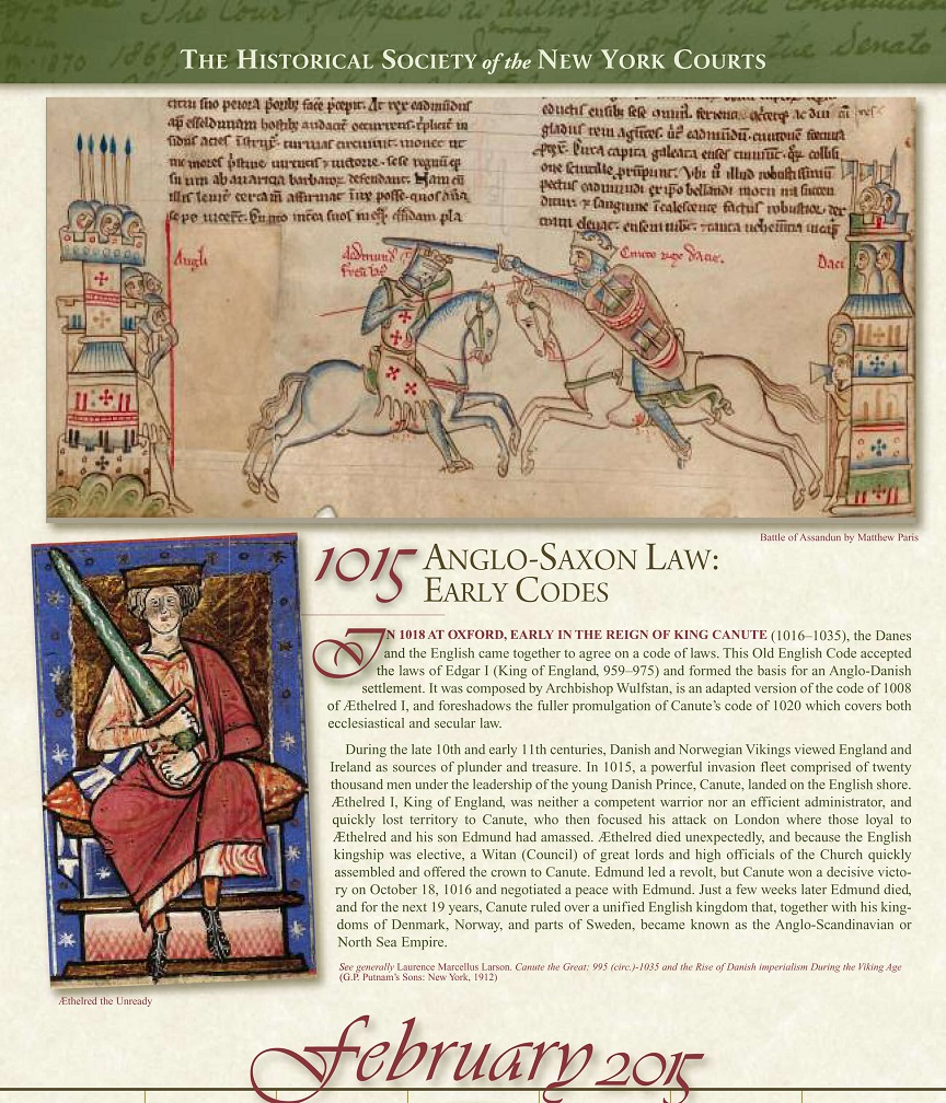 February 2015 - "Legal History Through the Ages"