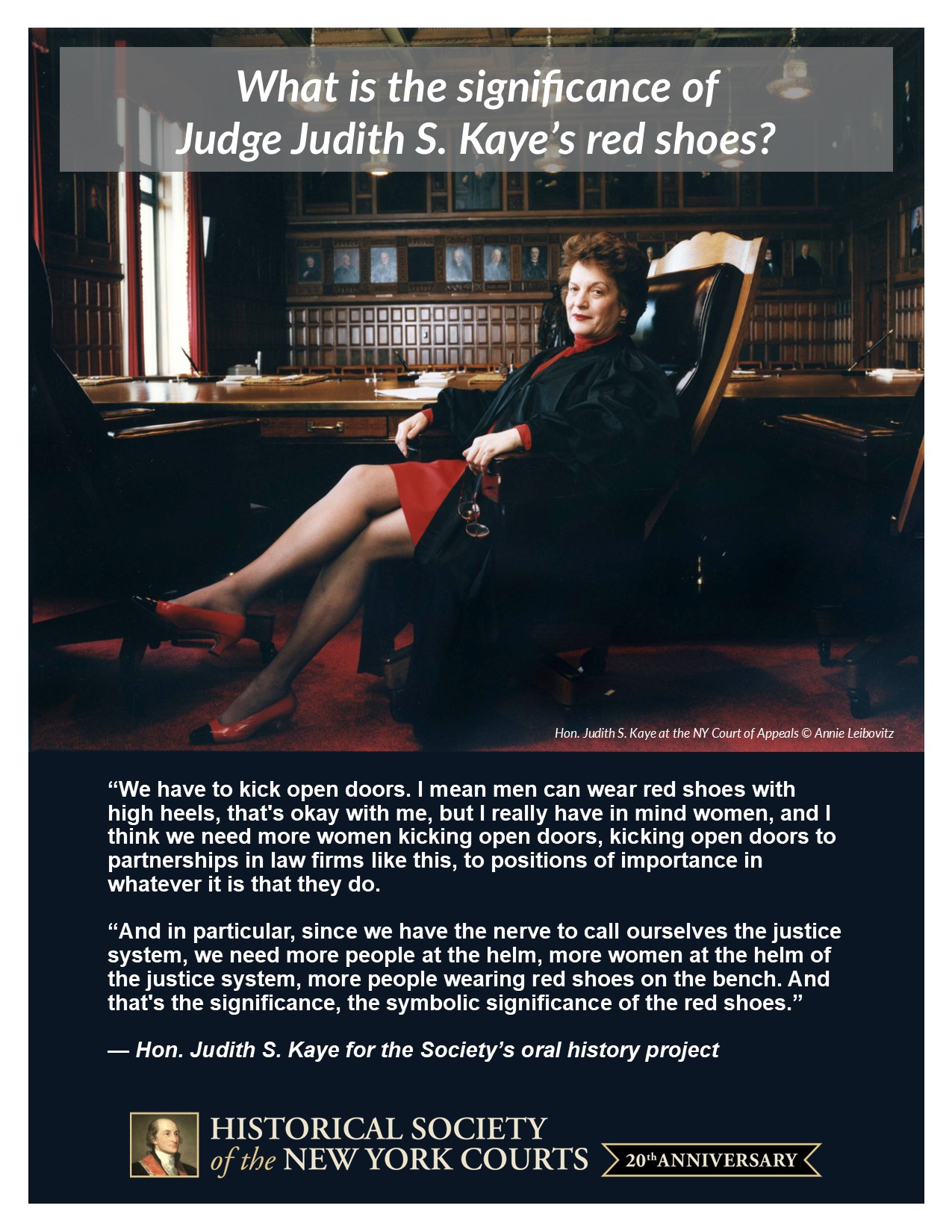 What is the Significance of Judge Judith S. Kaye's Red Shoes? - Historical  Society of the New York Courts