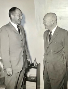 Judge Stewart F. Hancock with President Dwight D. Eisenhower