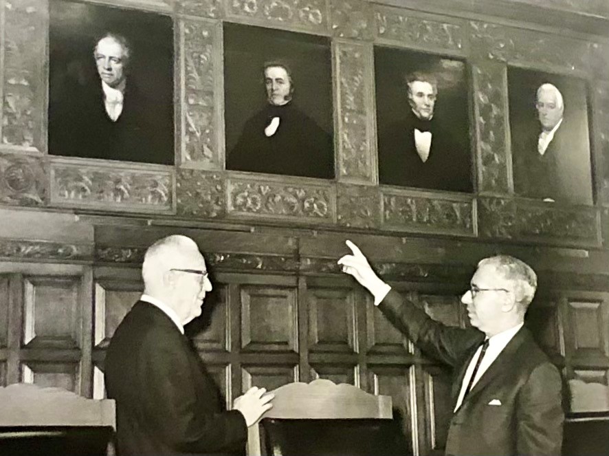 Chief Judge Earl Warren with Chief Judge Stanley Fuld